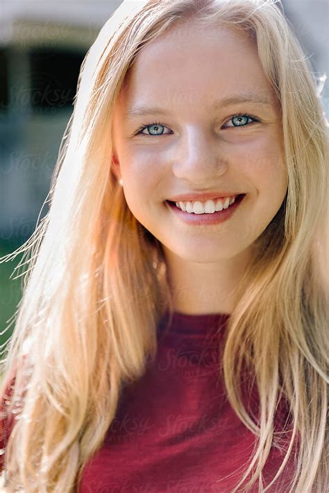 skinny blonde teen|8,790 Happy Smiling Portrait Teenage Girl Blond Hair ...